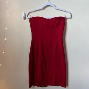 Twenty One Strapless Red Cocktail Dress